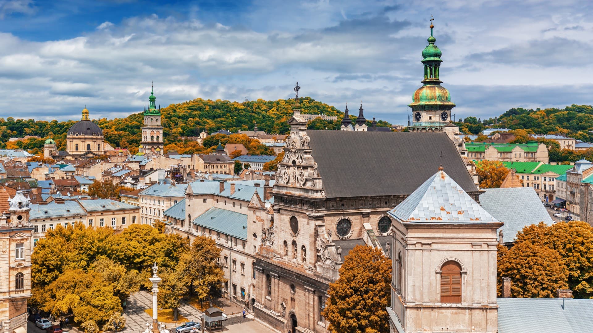 Panoramic view of Lviv, Ukraine